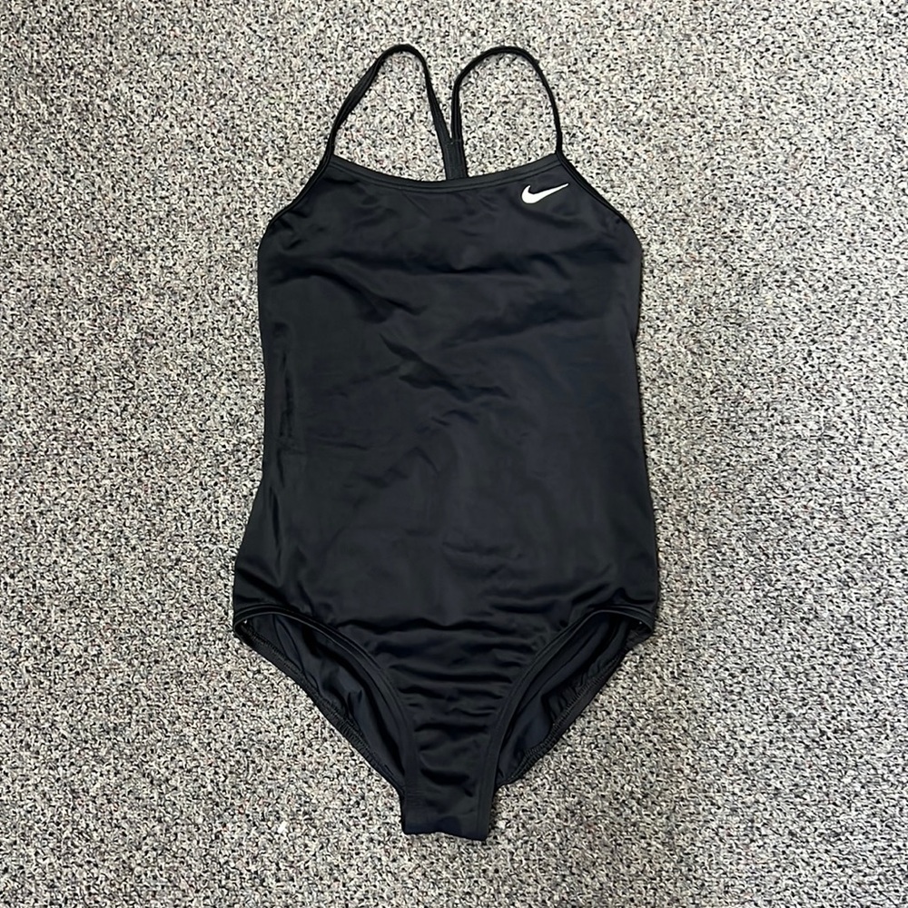 NIKE | black one piece swim suit/bathing suit (M 10-12) - Picture 3 of 4